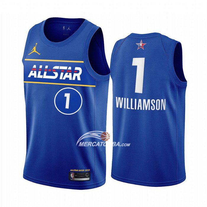 Maglia All Star 2021 Orleans Pelicans Zion Williamson Blu